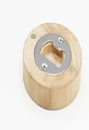 يمكن تخصيص شعار النقش الفارغ DIY Wood Round Bottle Opener Coaster الثلاجة الثلاجة الديكور المغناطيس 07018262738