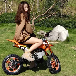 The new little monkey 49CC mini motorcycle scooter adult gasoline two-stroke off-road motorcycle can be equipped with enlarged wheels for boys and girls