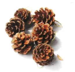 Decorazione per feste 30pcs 4-5 cmdried Natural Pinecone Flower Disposition per l'albero di Natale del matrimonio Venun sospeso