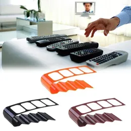 Kök lagring 4cell TV DVD Air Conditioner Remote Control Holder Desktop Phone Organizer Plastic Shelf Stand Rack Home Organization