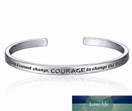 Serenity Prayer Cuff Bangle Silver Plated Armband i en presentförpackning Kärlek för kvinnor Factory Expert Design Kvalitet senaste stil O3473893260697