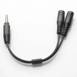 new 2024 Y Splitter 3.5mm Stereo Audio 1 Male To 2 Female Cable for Headphone Microphone MP3 MP4 Plug Adapter One Point Two Jack 20cm Y