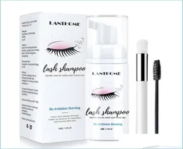 Makeup Remover 50 ml Professional Eyelash Eye Lashes Cleaner Pump Design Individuell förlängning Shampo Remover med Brush Drop de DHQYM4358797