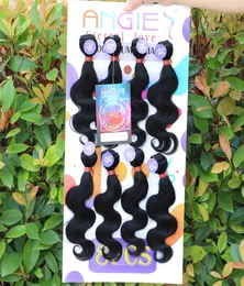 Black Body Wave Virgin Obebildered Raw Human Hair Wet and Wavy Weave Jerry Curly Bundles in Mixed Human Hair Extensions 8quot 8p2294683