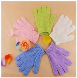 Factory 100pcslot Exfoliating Bath Glove Five Fingers Bath Bloves مريحة ومريحة SKUA4575071153