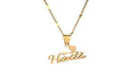 Acciaio inossidabile Trendy Haiti Map Vita a sospensione femminile Ayiti Maps Party Chain Chain Jewelry4977583