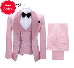 Gwenhwyfar New Polka Dot Suit for Men Made Custom Made Shawl Lapel Blazer Stest مع السراويل 2021 Fashion Wedding Tuxedos Groomsmen Wear8775857