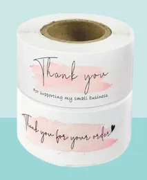 Gift Wrap 120pc Pink QuottThank du för dina OrderQuot -klistermärken som stöder min affärspaketdekoration Tätningsetiketter stationer3692334