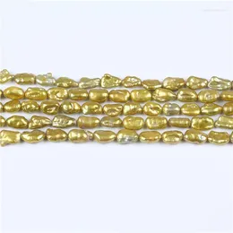 Loose Gemstones 8-12mm A Grade Natural Freshwater Biwa Shape Irregular Real Pearls Strands