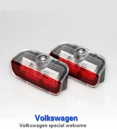 2pcs LED araba kapısı uyarı lambası vw logo projektör lambası için jetta mk5 mk6 mk7 passat b6 b7 cc golf6 7 weclome Light8915270