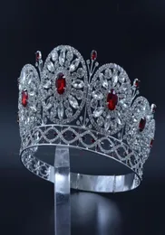 Miss Beauty Crowns for Pageant Contest Scaffali temporanei personalizzati Private Circoli rotondi Tiara da sposa Tiarani Red Missioning MO2285434828