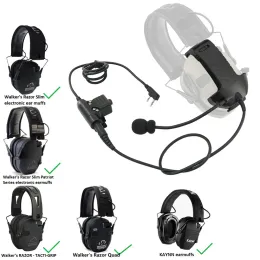 Blades 2023 New Electronic Earmuff Adapter External Microphone Kit for Walker's Razor Tactical Shooting Headset with Tactical U94 Ptt