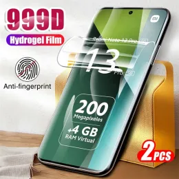 2PCS 999D Curved Soft Hydrogel Film For Xiaomi Redmi Note 13 Pro 5G 4G Screen Protector On Redmy Note13 Pro+ Not 13 Pro Plus 5G