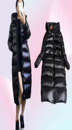 Женские падения Parkas 90% белая куртка Женщины густой долгий зимний пальто корейский женский пайфер Doudoune Femme18470555