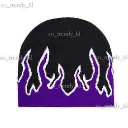 Beanie/Skull Caps العلامة التجارية Beanie Hat Street Dance Skull Fire Hell Burns Trend Trend Hip Hop Bonnet Bonnet Hellstar Hell Star Cortezs Cap 933