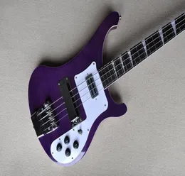 Factory Custom Purple Electric Bass Guitar con 4 StringsFlame Maple Appiampiarrosewood Tispantina di attrezzatura hardChrome HardwareSoffer Customize7252877