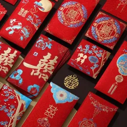 Gift Wrap 10PCS Chinese Year Red Envelopes Hongbao Lucky Money Packet For Wedding Spring Festival Decoration