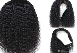 134 Parrucche per capelli umani invisibili per capelli invisibili pre -pizzicati per donne nere 100 Remy Maleyian Long Curly Prepuckd Closure44425908