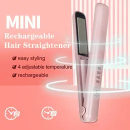 Trådlöst hårstrånare Mini Curling Iron Snabbt uppvärmning Keramikrätning Styling Tool Four-Gear Temperaturjustering 240401