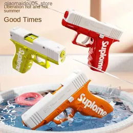 Sabbia gioca ad acqua divertente per bambini manuale di pistola ad acqua continua Ges.m.b.h Gun Boys and Girls che giocavano giocattoli per il raffreddamento del secchio in estate Q240413