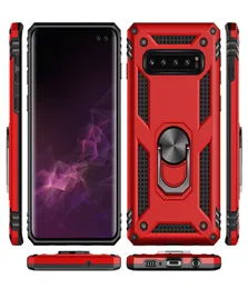 Armor Shockproof Phone Case لـ Samsung Galaxy S10e S10 5G S9 S8 Plus Note 10 Plus 9 8 Car Care Magnetic Finger Ring Cover1453012