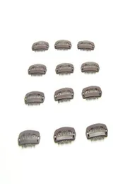 Smallest 24cm 6 Teeth Hair Clips for Hair ExtensionsToupees ClipsHair Extension ToolsLight Brown100pcs4811053