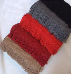 2019 Winter Logomania Shine Brand Luxury Scarf Kvinnor och män Två sidor Black Red Silk Wool Filts Scarfs Fashion Designer Flower S7454487