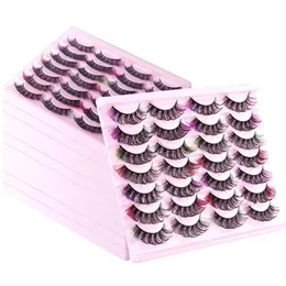 False Eyelashes Mtilayer Thick Colord Natural Looking Handmade Reusable D Curled Fake Lashes Naturally Soft Delicate Fl Strip Lash Dro Dhv3W