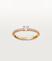 Love Diamond Ring Designer Jwewlery Women Обручальные обручальные кольца роскошные мойассанитовые кольцо розовое золото серебряное титан8310847