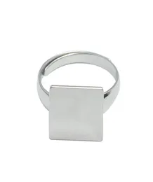Beadsnice Square Cring Blanks 925 Серебряное кольцо стерлингового кольца с 12 мм квадратной плоской подарки DIY Новый год подарок серебряные кольца ID 334903845850