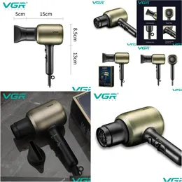 Hårrätare VGR Dryers Professional Chaison Dryer Wired Blow and Cold Justment Salon för hushållsbruk V 453 231122 Drop Deli Dhzqb