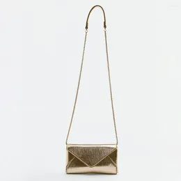 Evening Bags Women's Envelope Chain Bag Fashion Party Ladies Gold Mini Portable Flap Shoulder Crossbody
