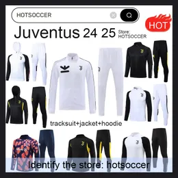 Juventus Tracksuit 2024 2025 Maglie da calcio Pogba di Maria Vlahovic Chiesa23 24 25Juventus Abito da allenamento Kit Kit Football Kit Sportswear