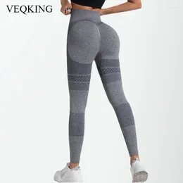 Calças ativas veqking feminino feminino sports perneiras de alta cintura high workout scrunch executando roupas de ginástica de fitness push up