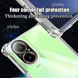 Shockprouse Clear Case для Realme C67 4G Безопасные мягкие силиконовые прозрачные задние крышки для камеры защиты телефона CERLME C 67