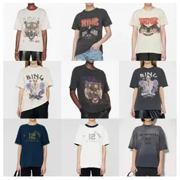 女性用Tシャツ24SS AB女性デジーナーファッションクラシックコットンティー新しいビングレターシティサンセットプリントルースショートスリーブTシャツアナインサマーティートップポロス62