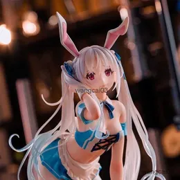 Action Toy Figures 23cm anime tecken Aqua Blue Anime Bunny Girl Figur Figurin Vuxen Model Doll Toy Box-packad