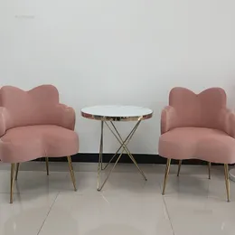 Nordic Fabric Sali Salom Małe mieszkanie Sypialnia Relaksowanie krzesło Lekkie luksusowe minimalistyczne domowe fotelik z tyłu
