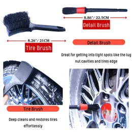 Untior Auto Wheel Defareing Brush Bendable Wheel Woolies Cleen Cleaning Tools for Car Rim Tyre Cleaning Automobile Wheel Brushes
