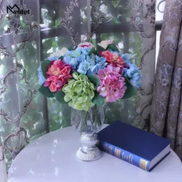 Flores decorativas Big Hydrangea FLORES DIY DIY DECORE DE PARTIMANTE DE SEIRA CASAMENTO ARTIFICIAL FESTIVE FESTIM