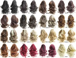 40cm Long Synthetic per i capelli Claw Ponytail 16 Colors Simulation Human Hair Extensioin ponytails Bundles CP2221888675