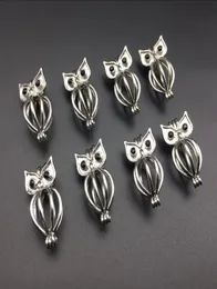 Pearl cage necklace pendant essential oil diffuser owl provides stainless steel color 10pc plus your own pearl makes it more at4416922