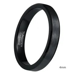 4 mm 6 mm 8 mm Nero tungsen cardide anello uomo anelli di fidanzamento a febbre a fedi di nozze per donne comfort di gioielli maschili fit5564440