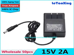 Högkvalitativ AC 100240V till DC 15V 2A Power Adapter Supply Charger Adapter med IC Chip US Plug 50pcs DHL 5775777