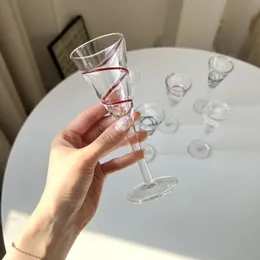 Vinglasögon vintage högkvalitativ siden inslagna bägare skake cup mini hem dekoration glas starkt s set creative