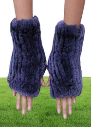 Fashion Rex Rabbit Fur Guggine invernali da donna Guochi Malve Girl Girl Gloves senza calda da polso elastico Y 2112304799789