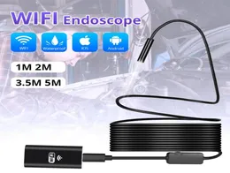 Wireless 1M 3M 5M WiFi 1200p HD 8mm Endoscope kamera Wi -Fi Outdoor USB Endoscope Borescope Inspekcja Android iPhone Camera 1089612