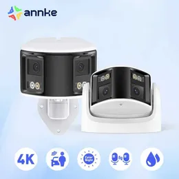 IP -Kameras Annke Smart Home 180 8MP Duo Poe Dual Lens Wide View Outdoor Video Poe Camera4K AI Human Detect8MP Sicherheits -CCTV -Kamera 24413