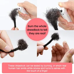 0,2 cm dreadlocks flätor virkning hår bulk flätande mänskliga hårförlängningar för kvinnor rakt naturligt färg loc hår