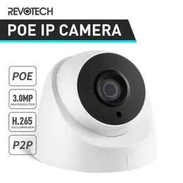 IP -камеры POE H.265 3MP 1296P / 1080P IP Camera Camera Night Vision Array Security Dome Dome P2P IP CCTV Video Surveillance HD CAM System 240413